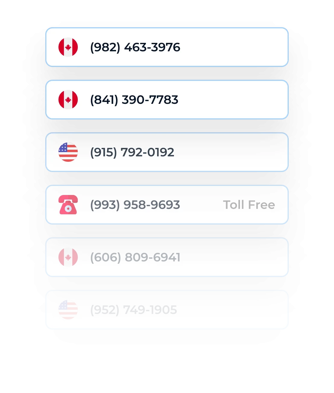 business phone number Canada