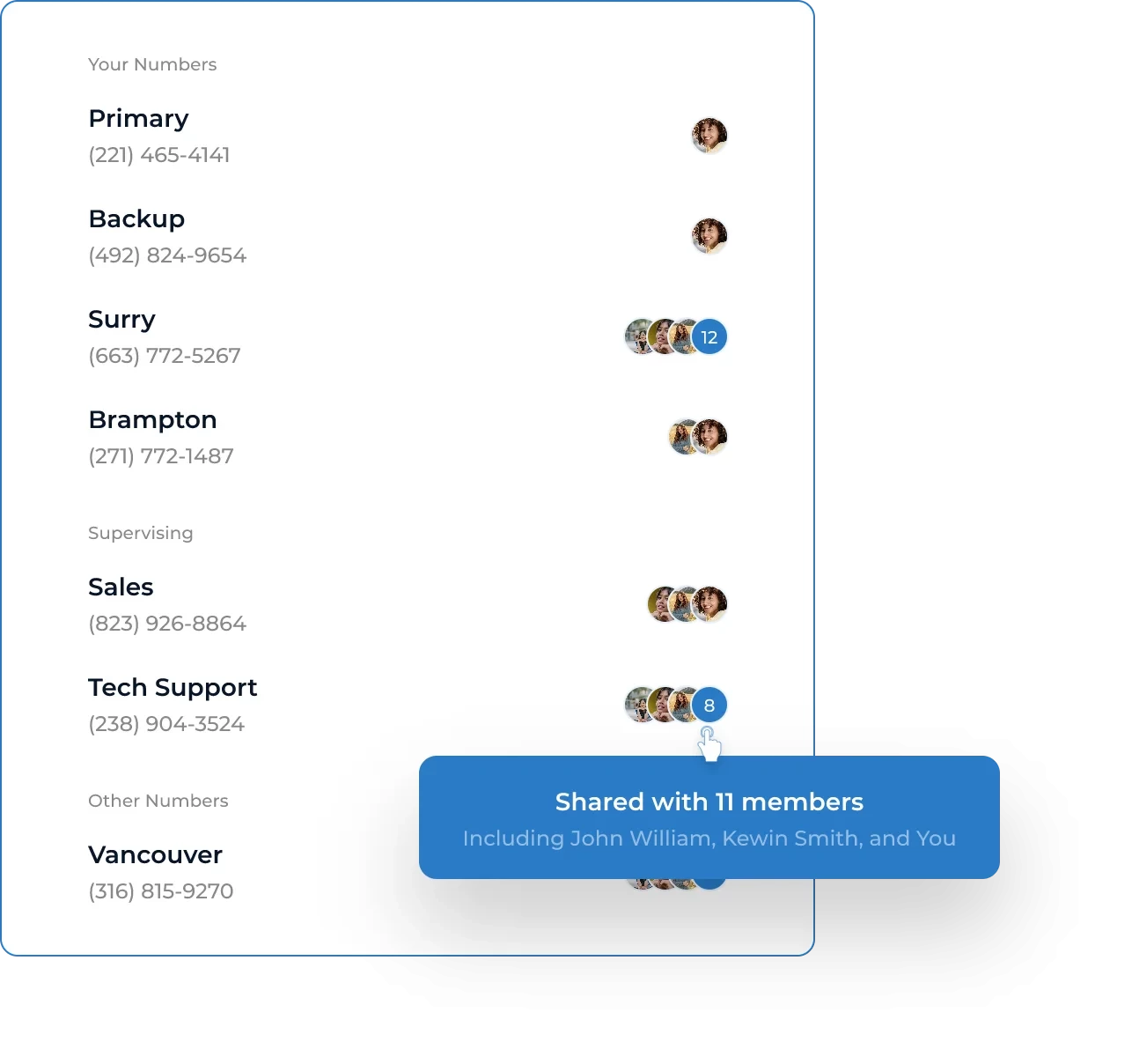 local and toll free business number